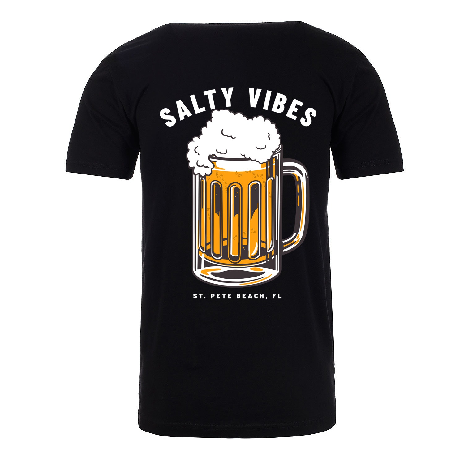 Salty Vibes Beer Unisex T-Shirt - Black, 2XL