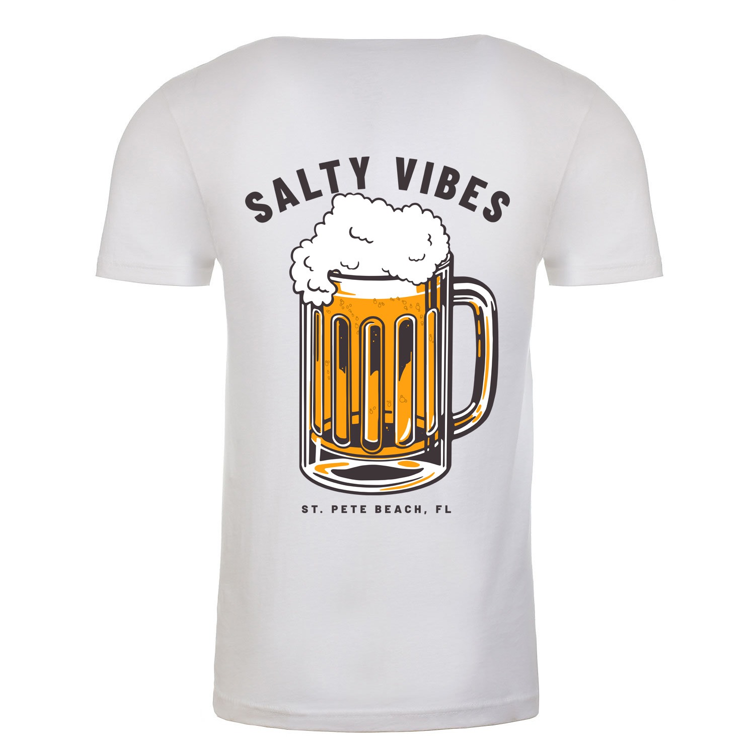 Salty Vibes Beer Unisex T-Shirt - White, 2XL